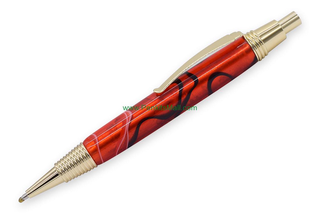 RZ-BPCL572#-GGold spiral click pen kits