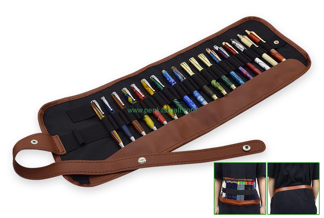 RZ-LRPC-O36Vintage 36 Slots Roll-Up Pen Case